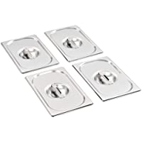 vidaXL 4X Tapas de Bandeja Accesorios Aparatos Casa Hogar Cocina Comedor Comida Bufet Electrodomésticos GN 1-4 265x162…